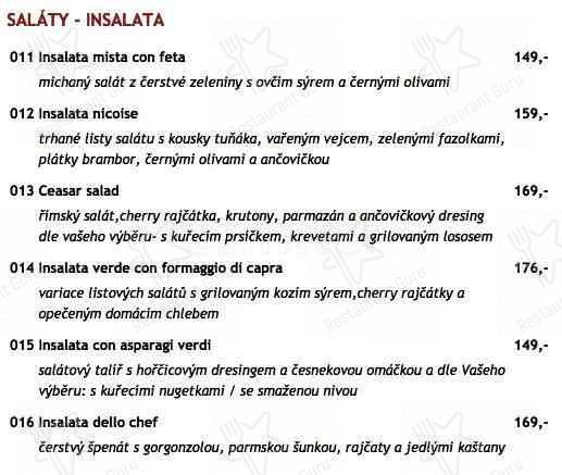 Ristorante Roma меню