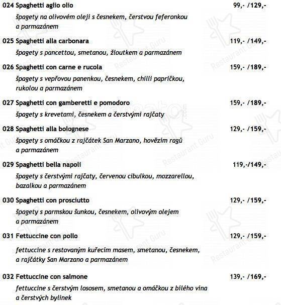 Ristorante Roma меню