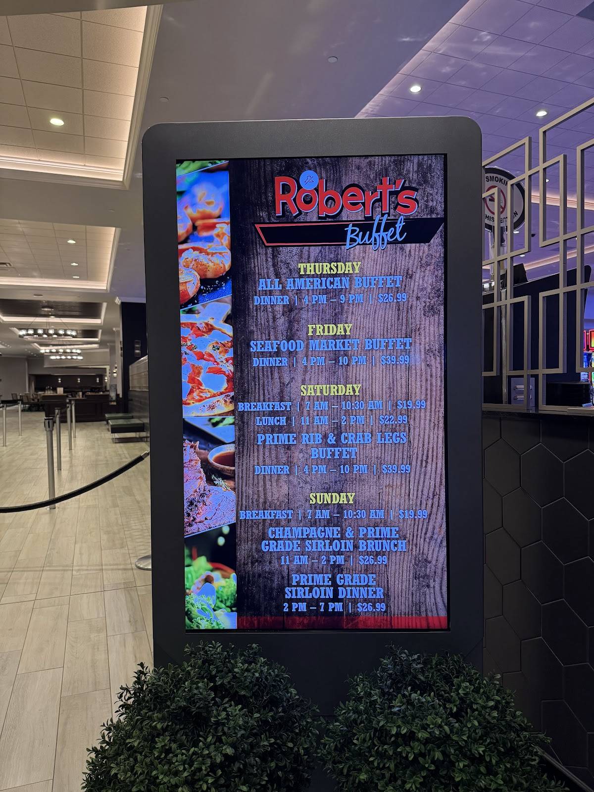 Robert's Buffet меню