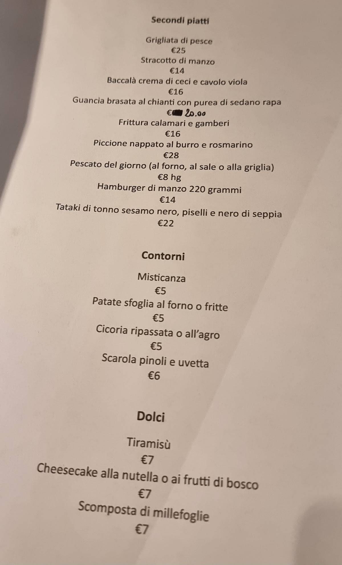 Ristorante Temi меню
