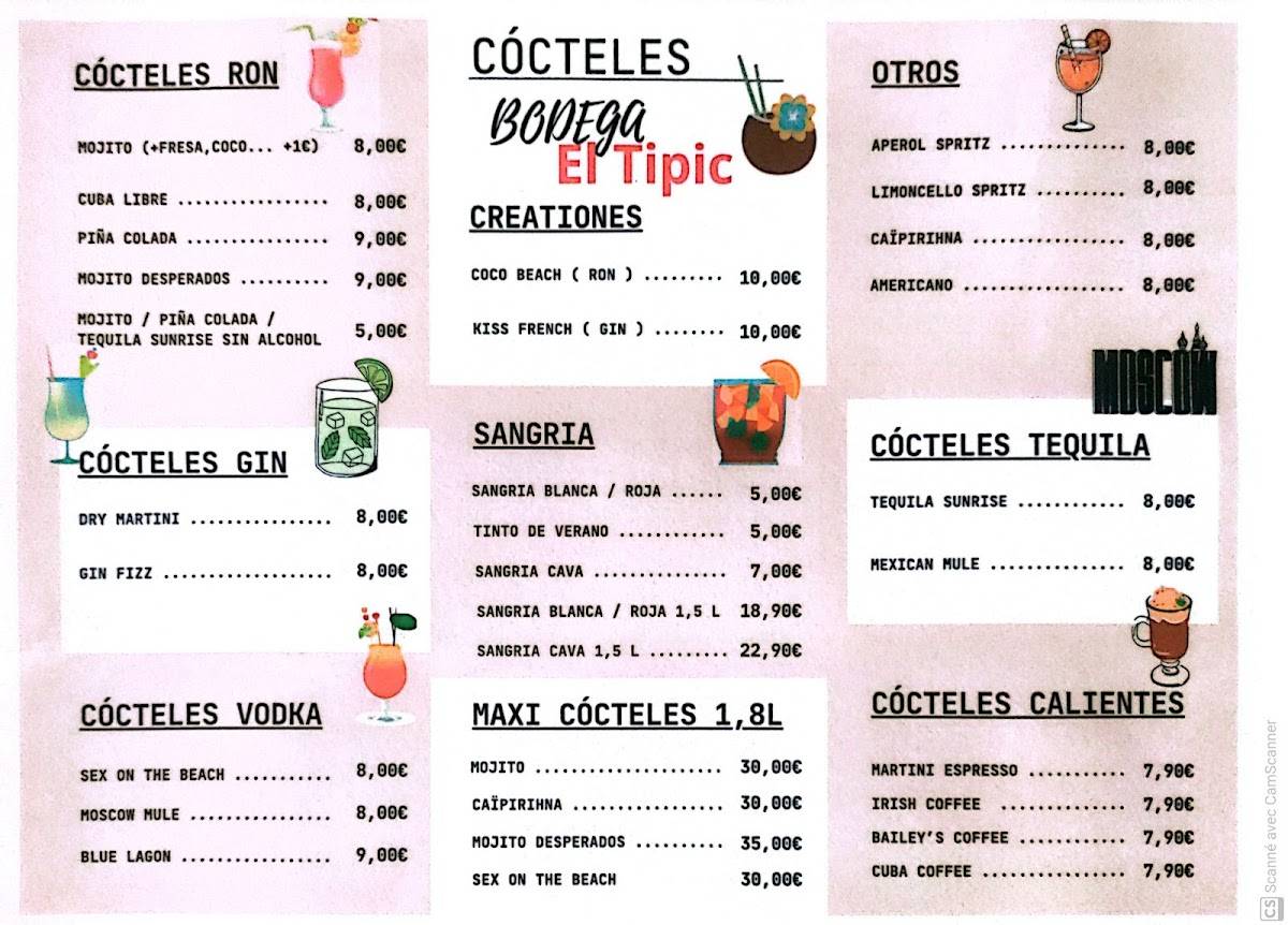 Bodega El Típic меню