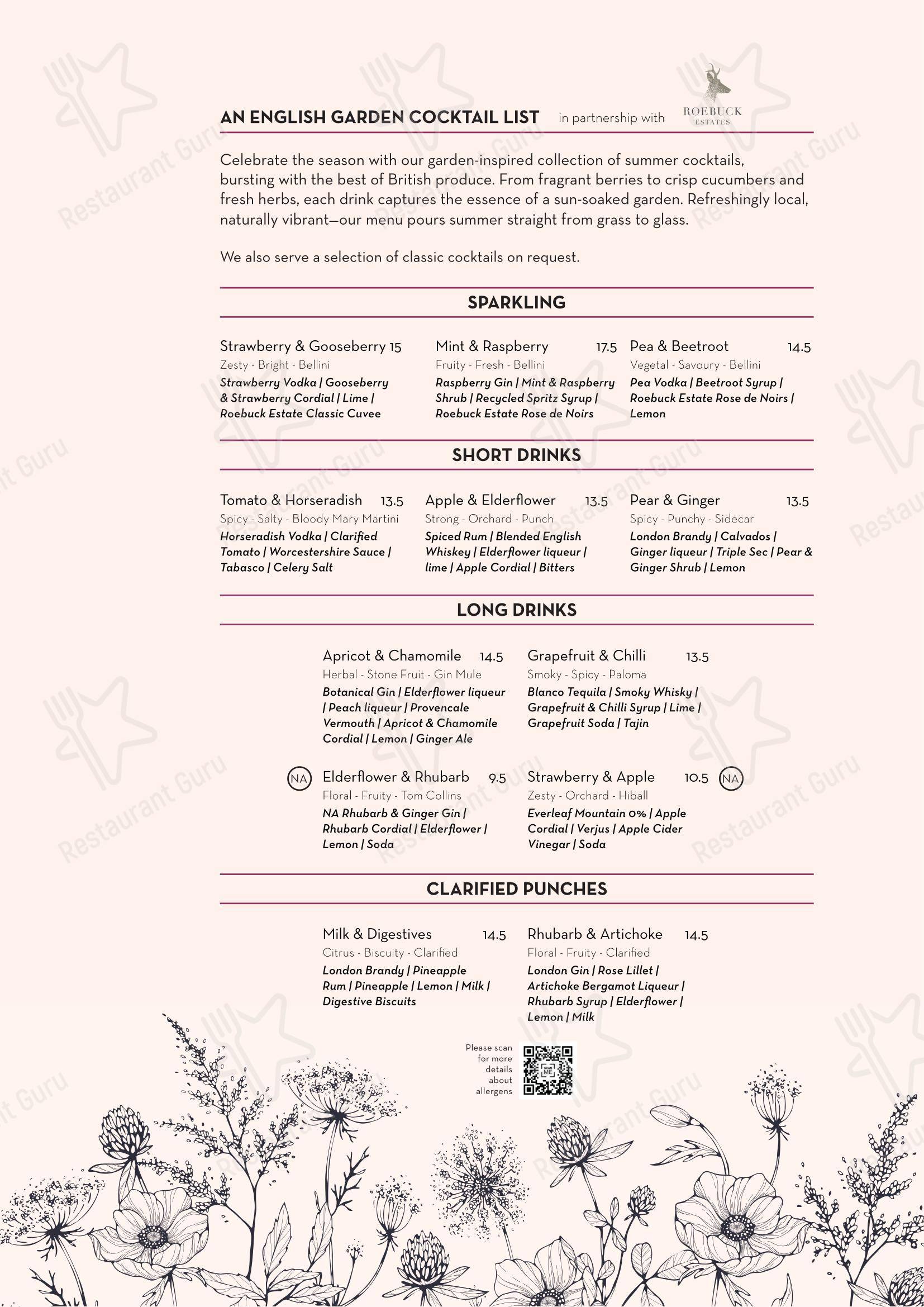 Коктейльная карта ресторана Rotunda Bar and Restaurant