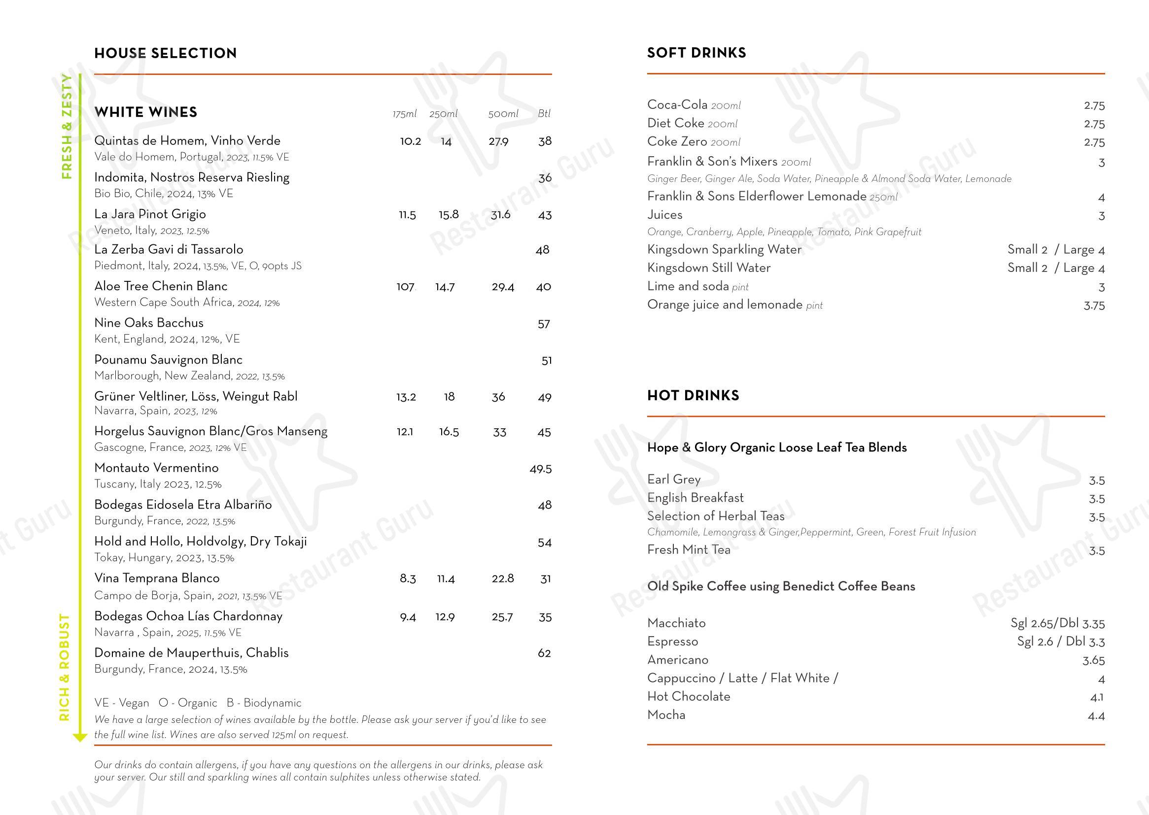 Меню ресторана Rotunda Bar and Restaurant - Меню напитков