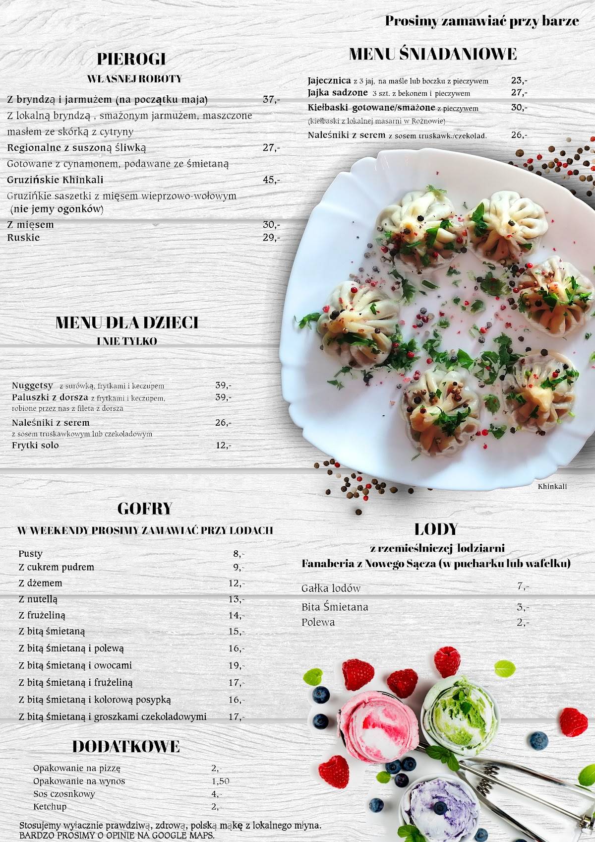 Bistro Ułan - Ресторан и Пиццерия Грудук-над-Дунайцем меню