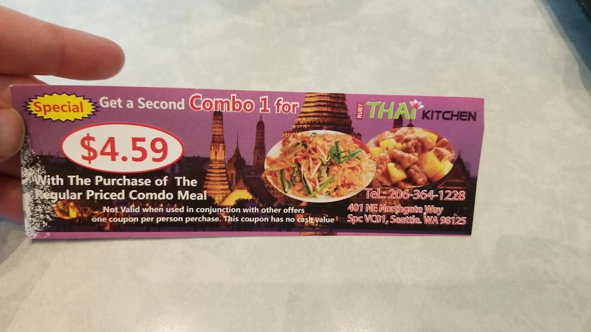 Ruby Thai Northgate меню
