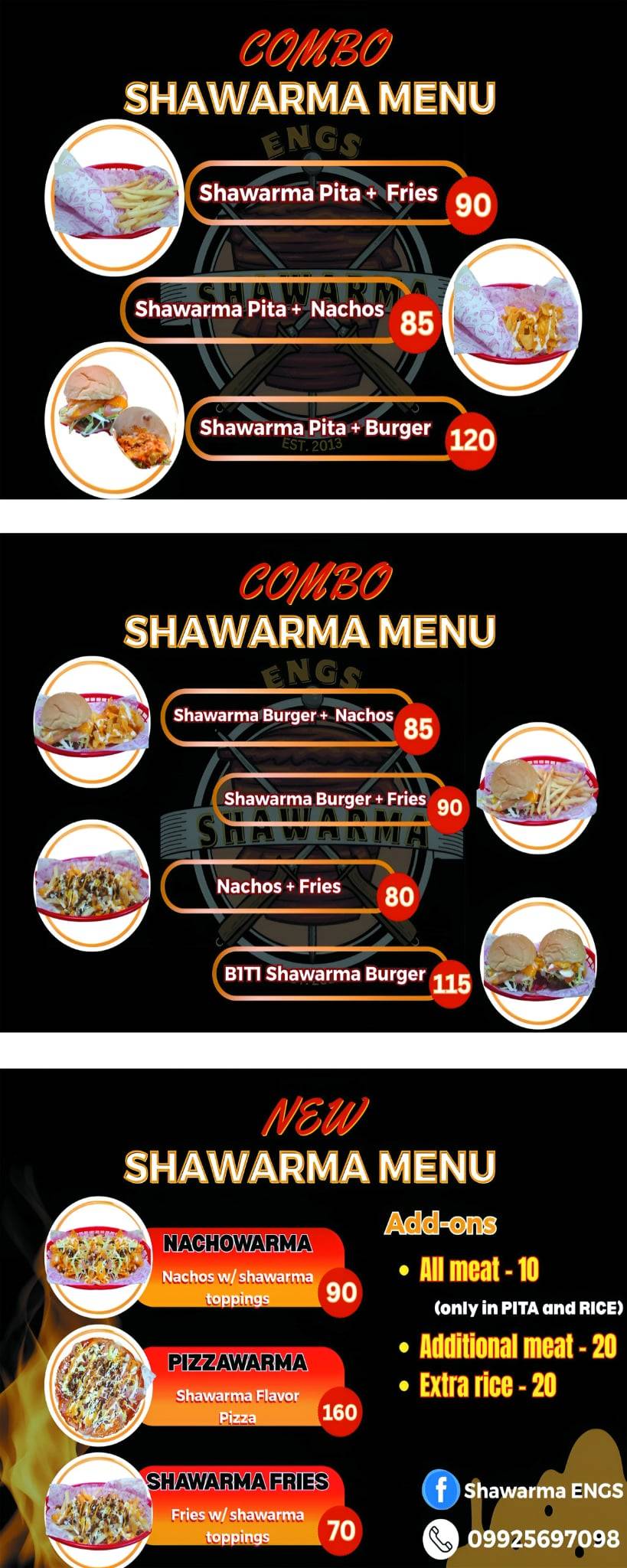 SHAWARMA ENGS STATION меню