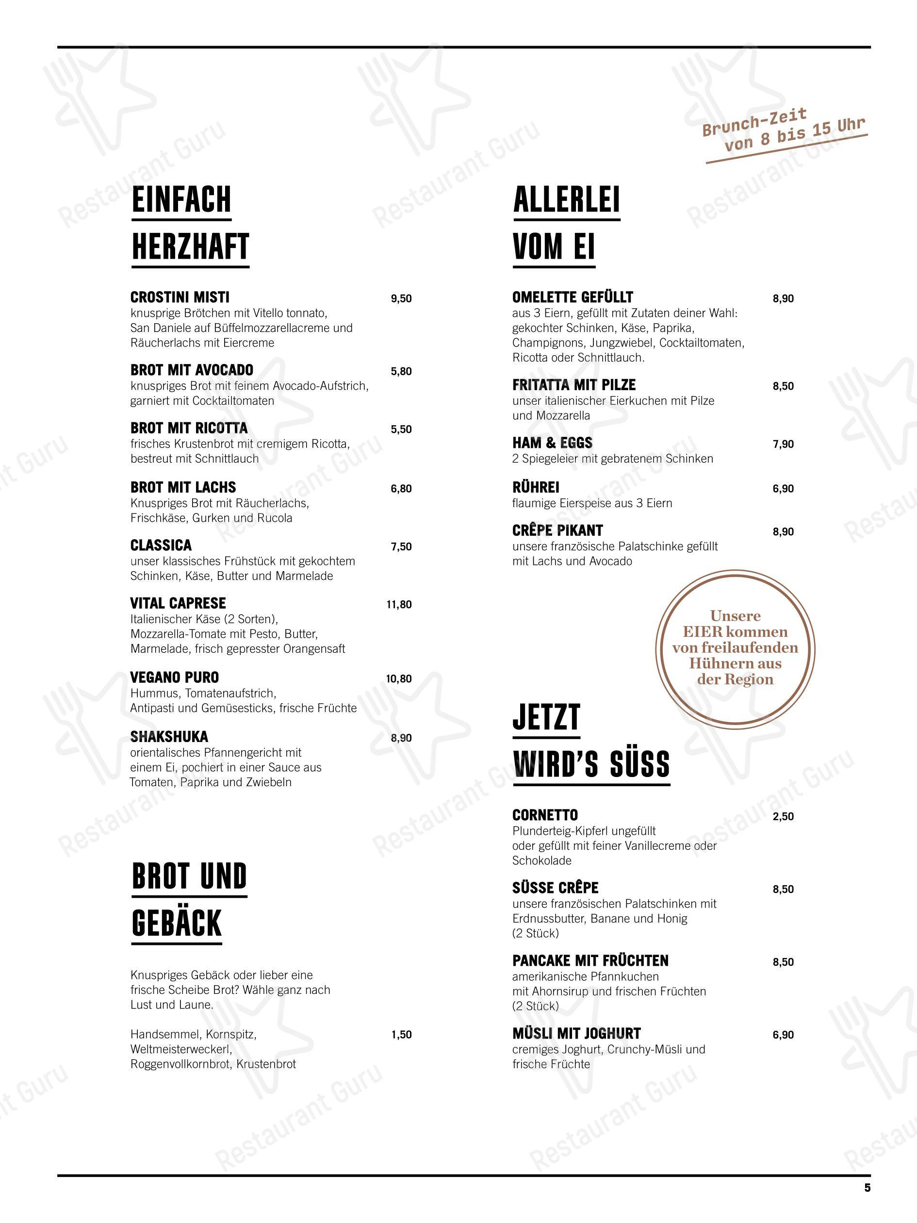 菜单 десерта SURACE Ristorante LentiaCity в Линце