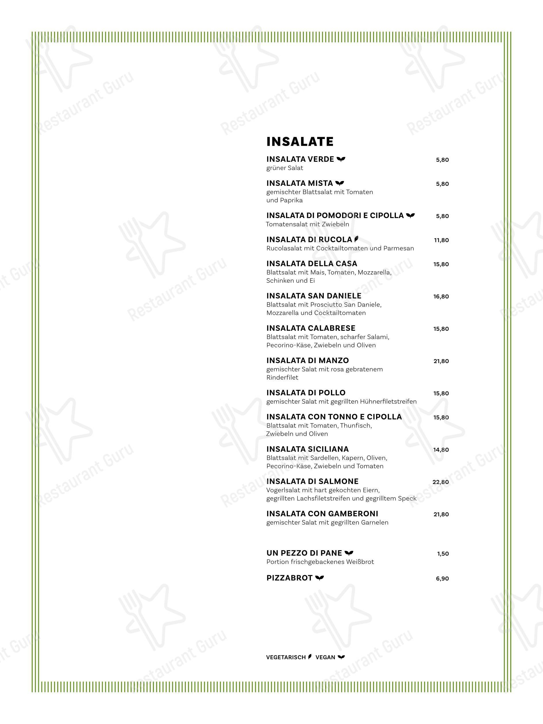 Меню десерта SURACE Ristorante LentiaCity - Основное меню