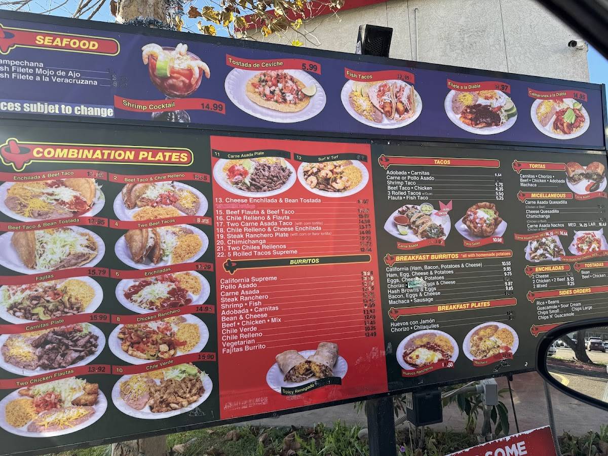 Salsa Mexican Food меню