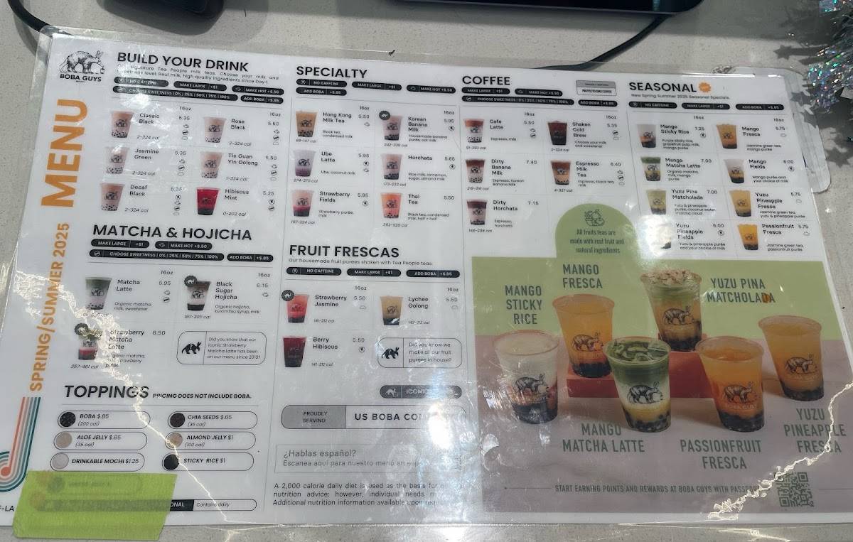 Boba Guys меню