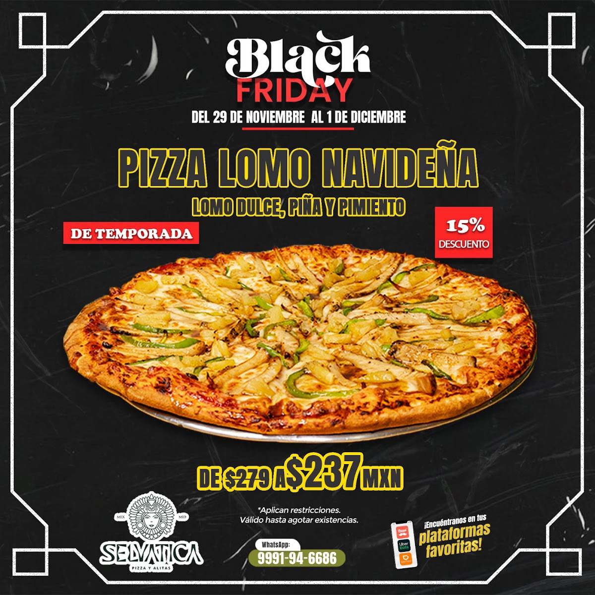 Selvatica Mid Pizzería меню