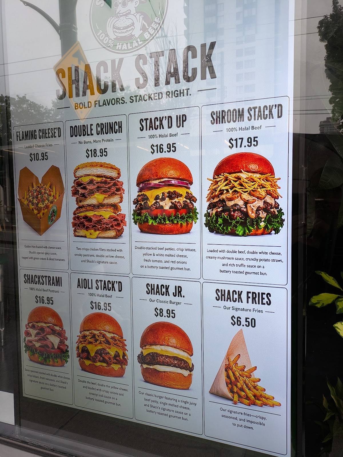 Shack Stack YVR меню