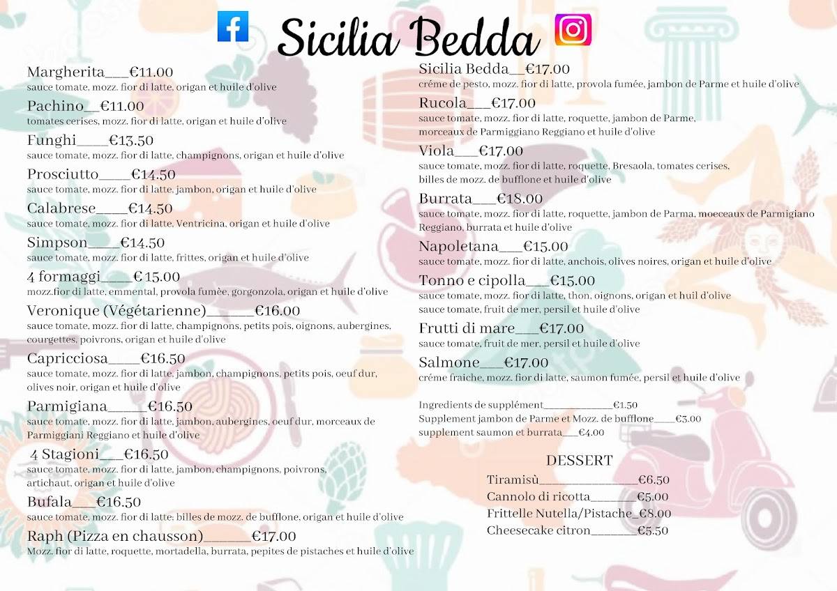 Sicilia Bedda меню