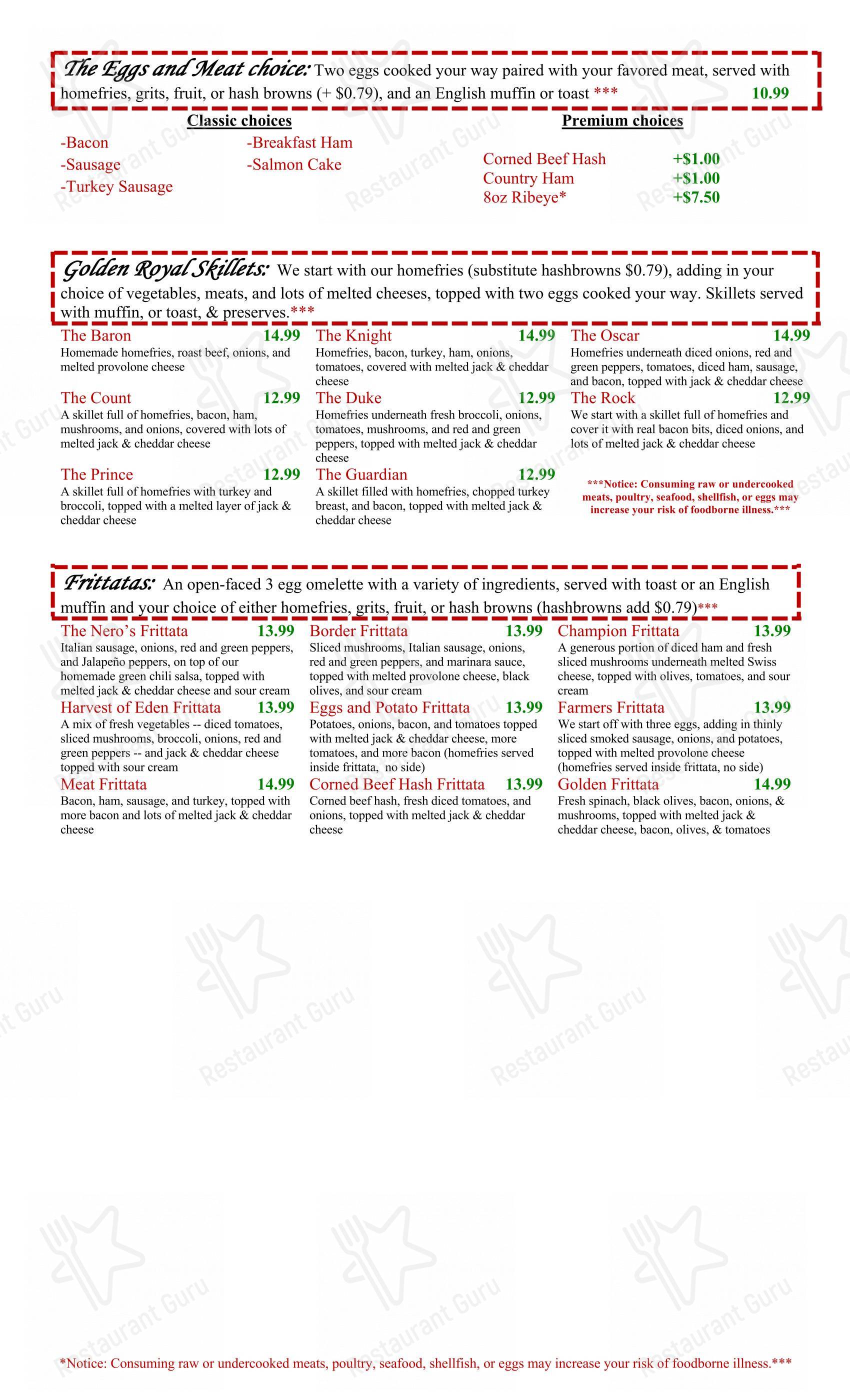 菜单 ресторана Silver Spoon Restaurant