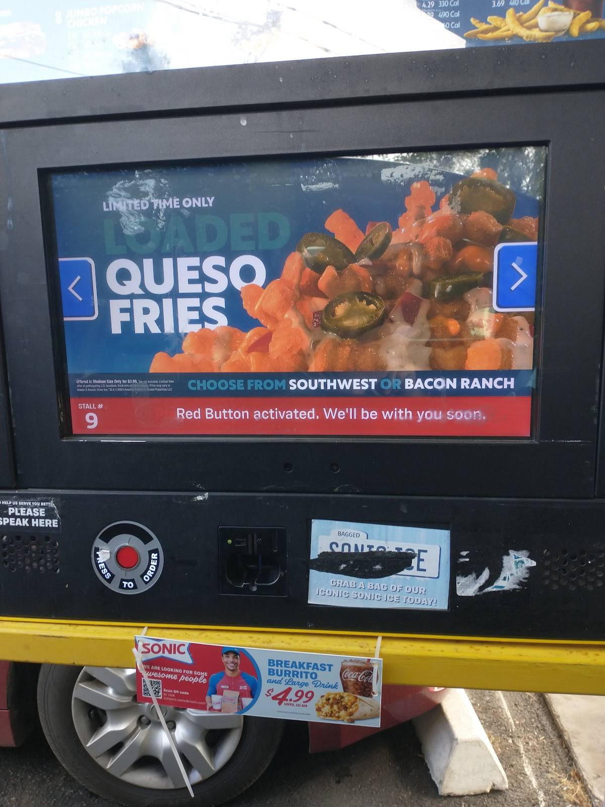 Sonic Drive-In меню
