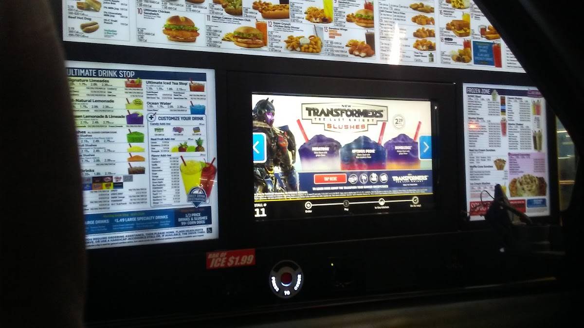 Sonic Drive-In меню