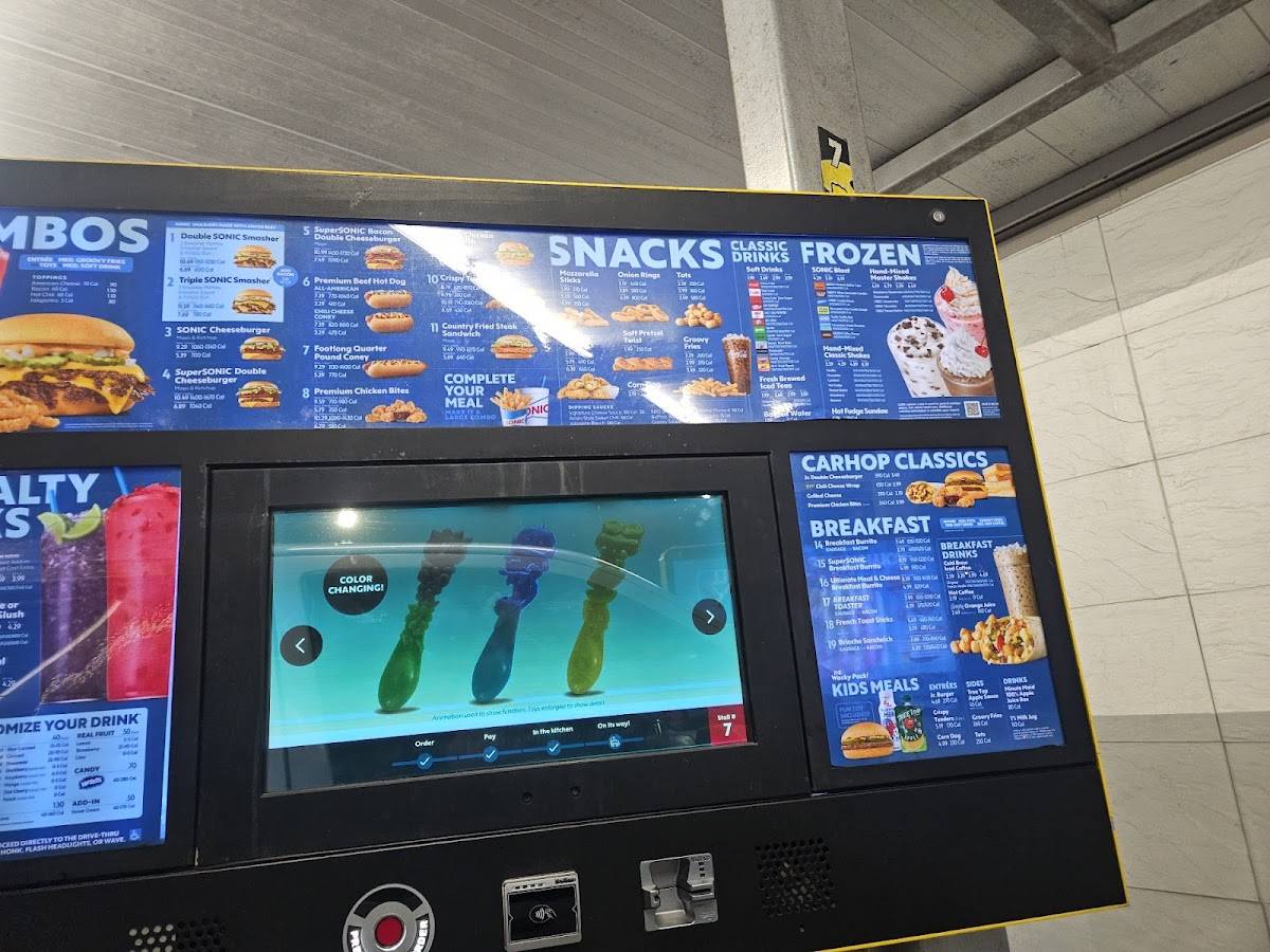 Sonic Drive-In меню
