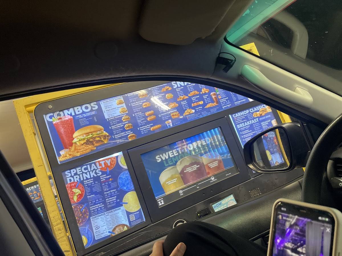 Sonic Drive-In меню