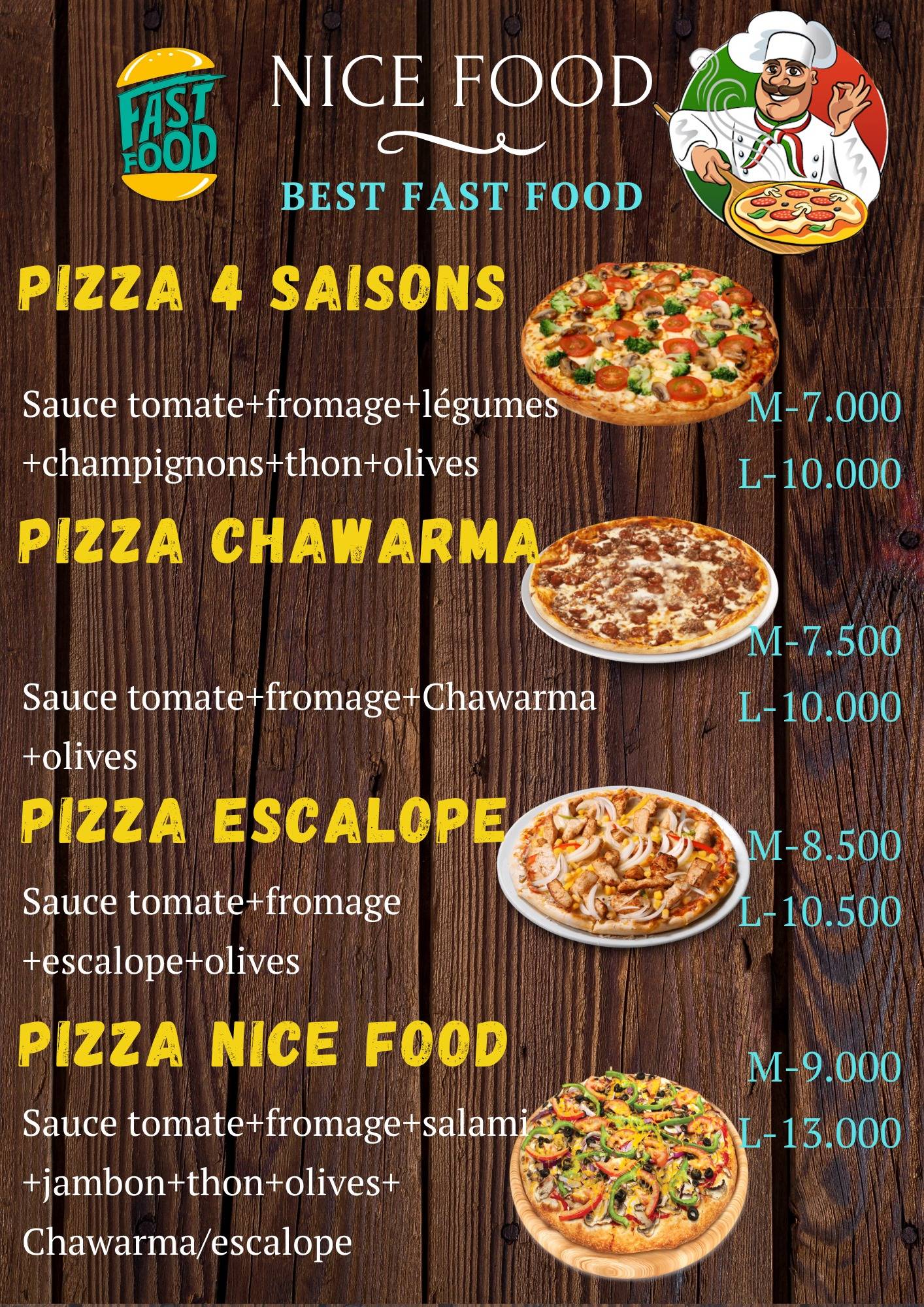 Nice Food sousse меню