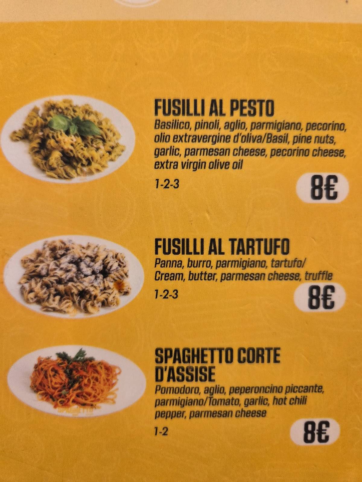 Spaghetto Roma меню