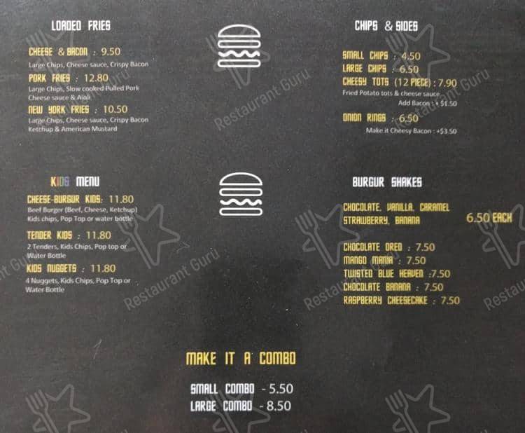 Stack'd Burger Bar меню