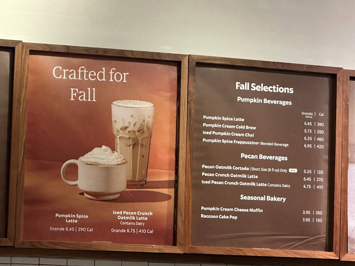 Starbucks Coffee Company меню