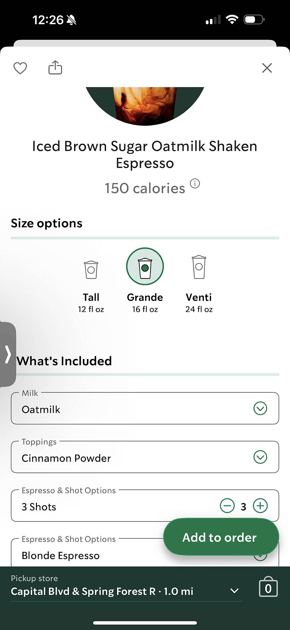 Starbucks Coffee Company меню