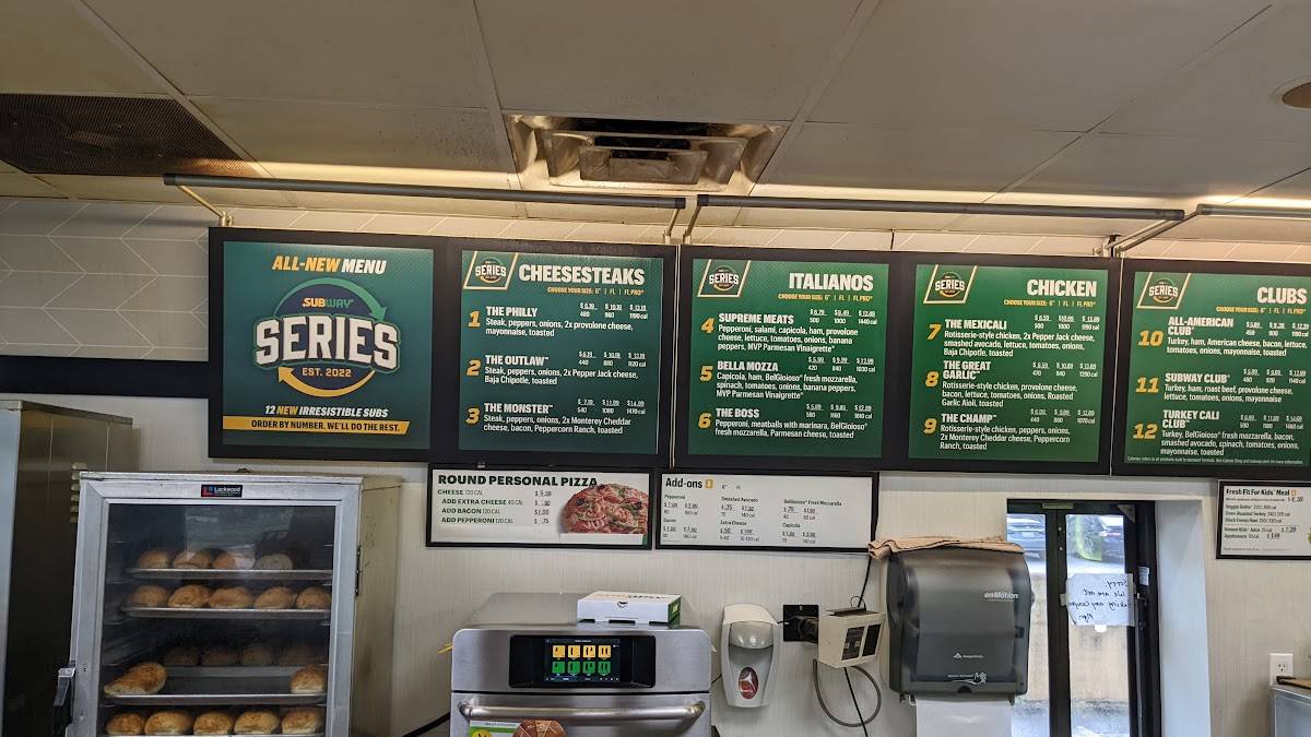 Subway меню