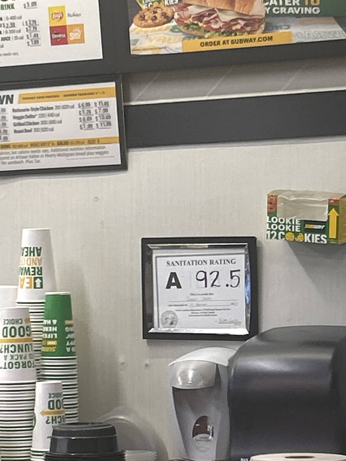 Subway меню