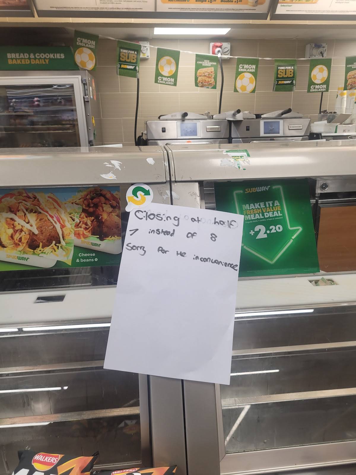 Subway меню