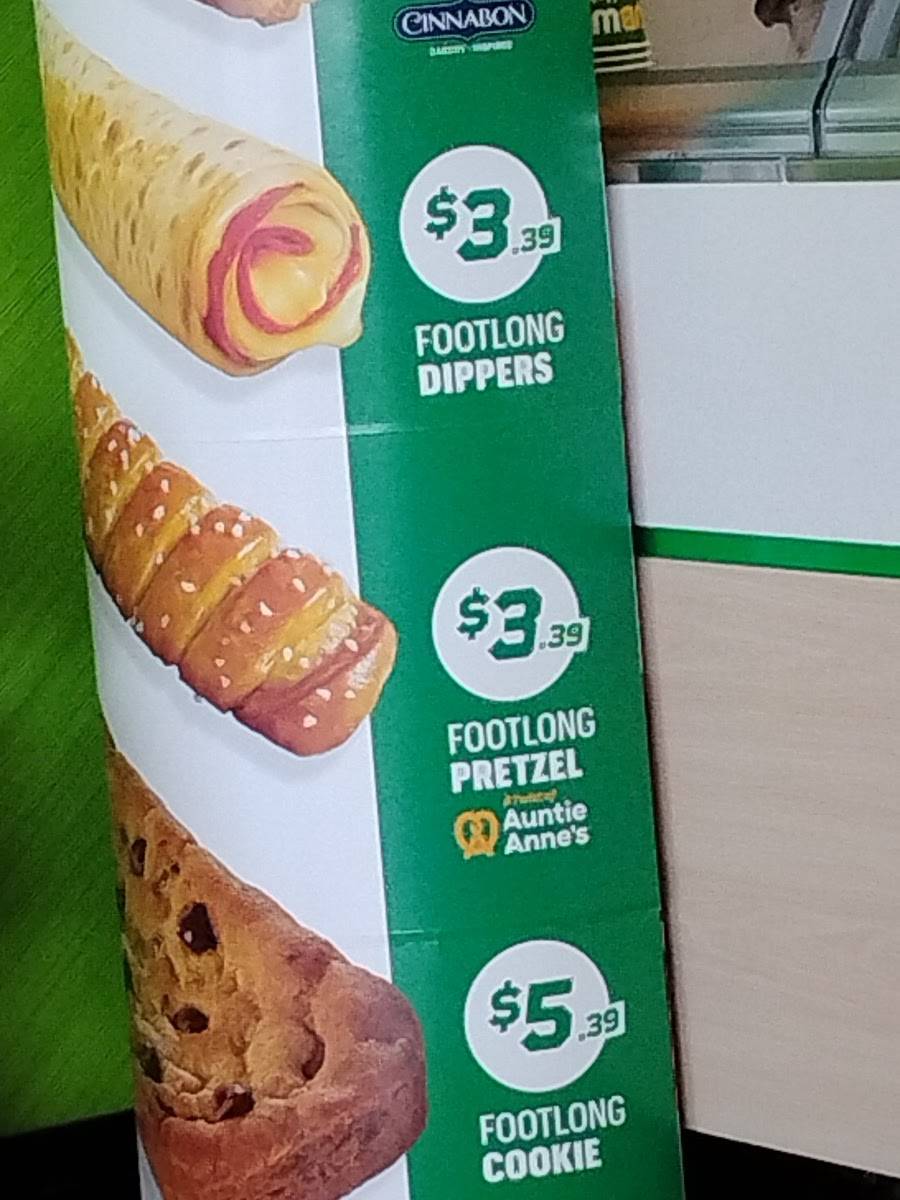 Subway меню