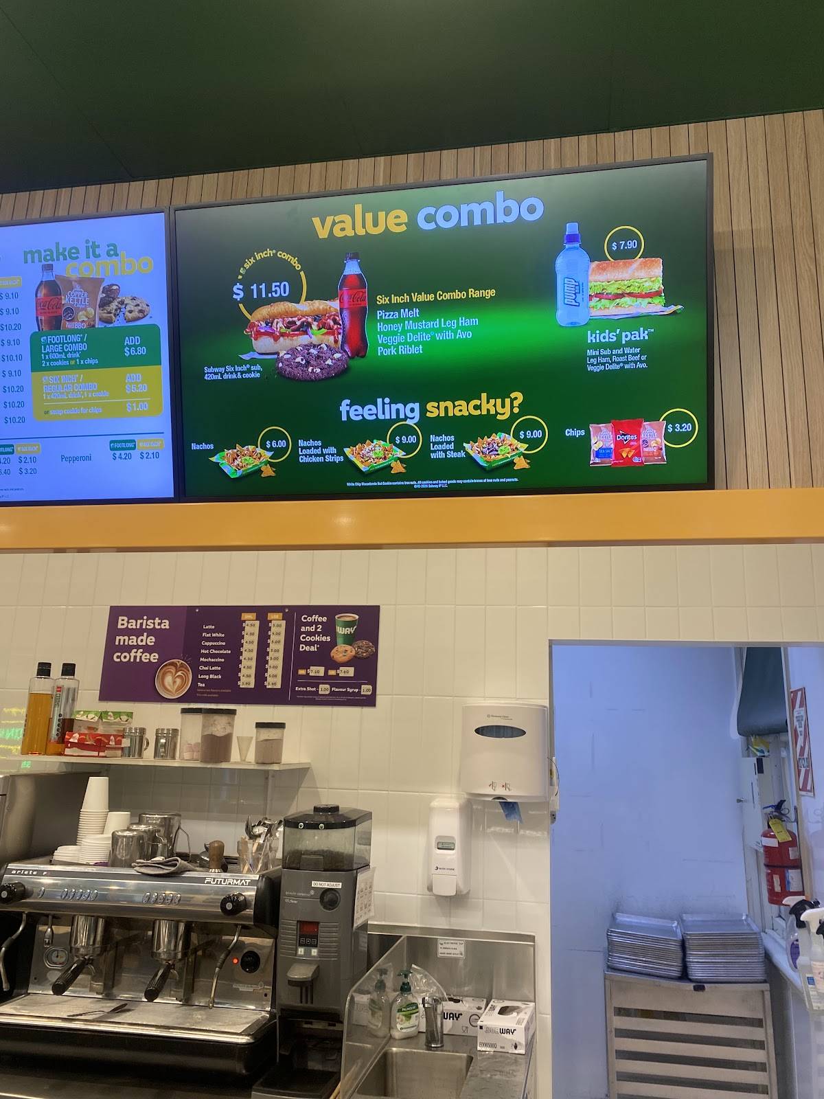 Subway меню
