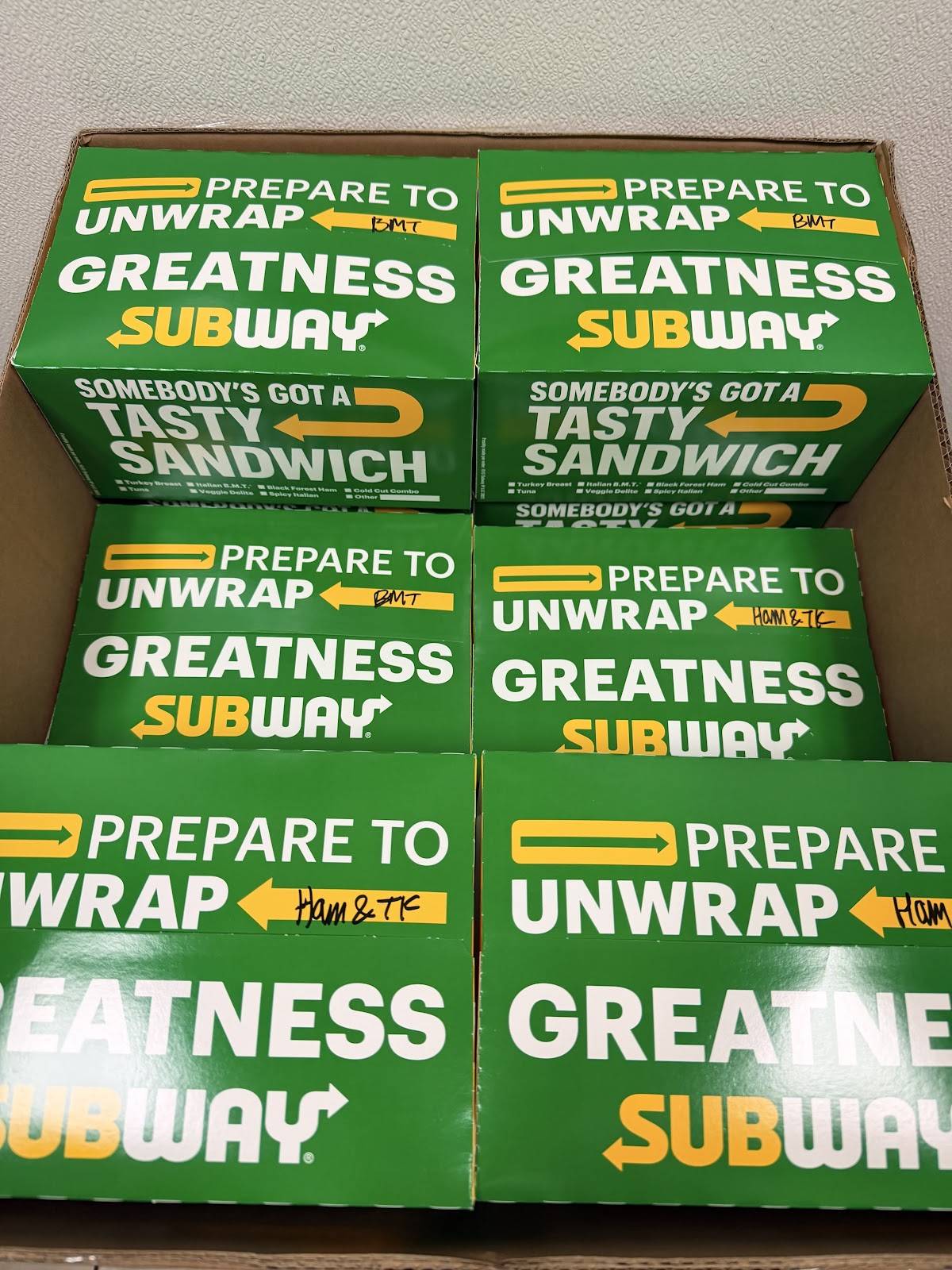 Subway меню
