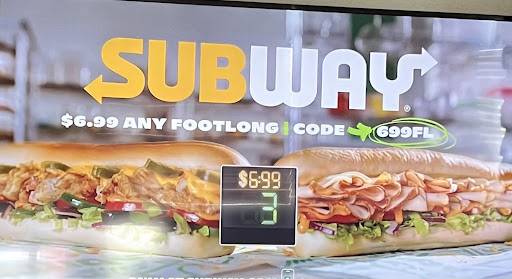 Subway меню