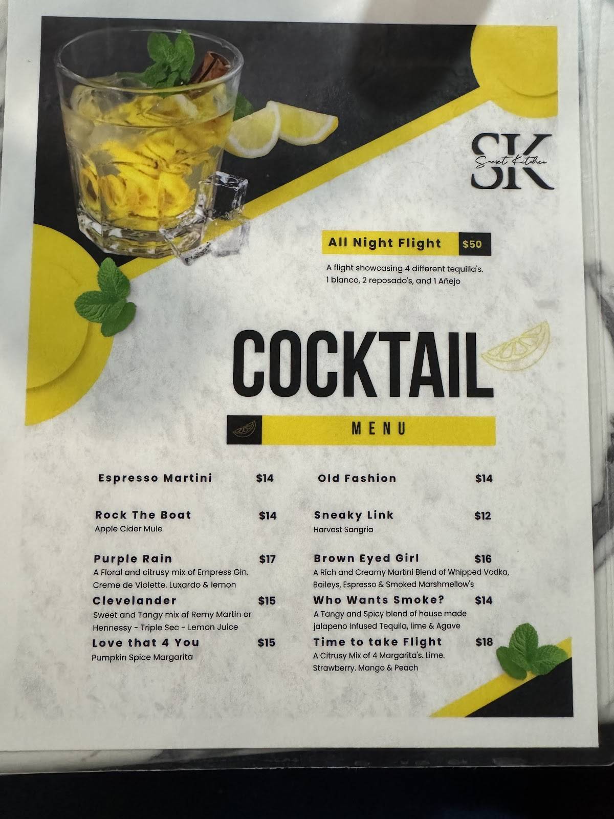 Sunset Kitchen & Lounge меню