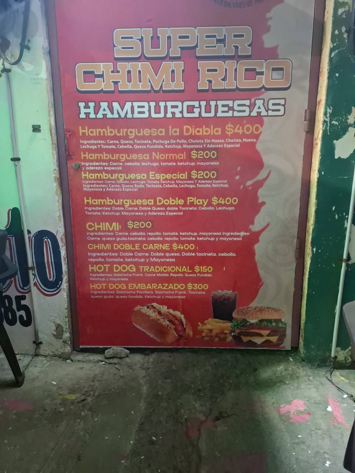 Super Chimi Rico меню