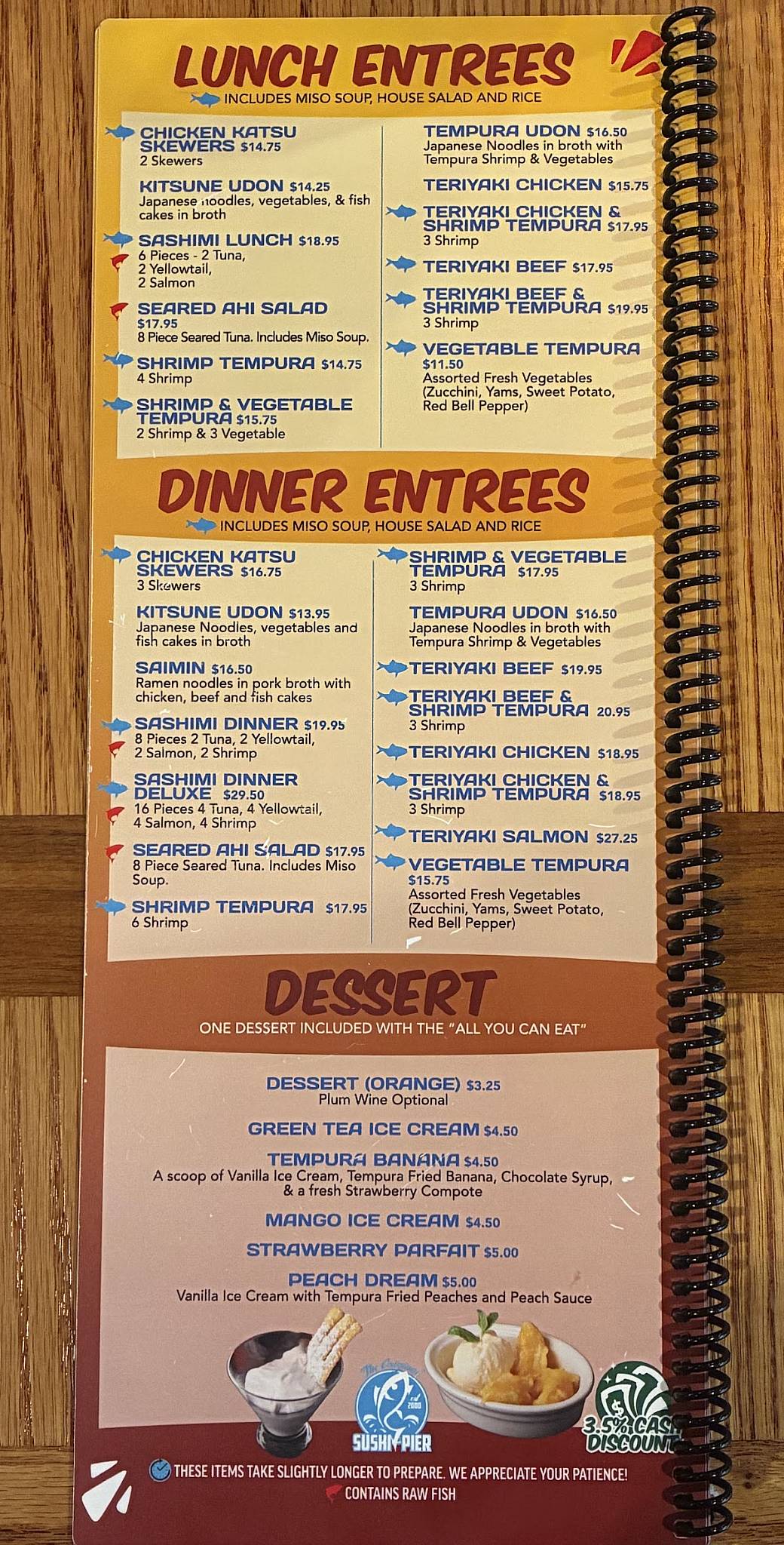 Sushi Pier (Reno) меню