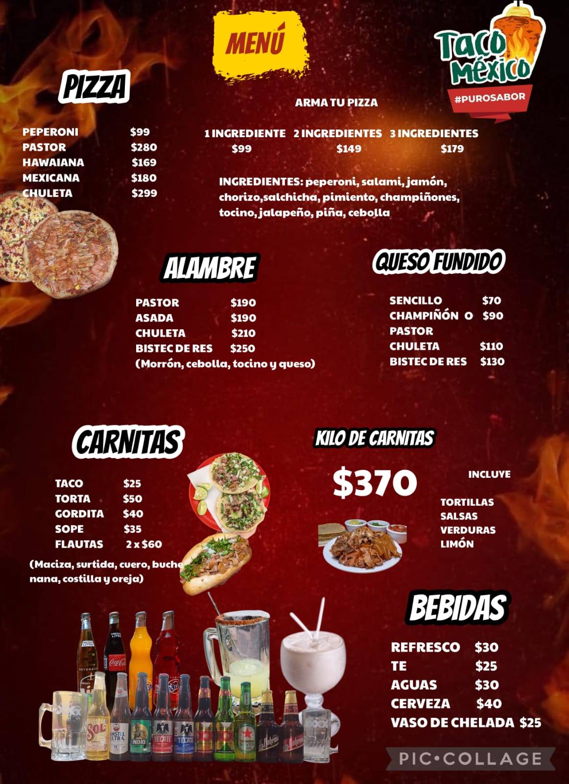 TACO MEXICO меню