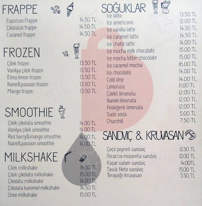 End coffee меню