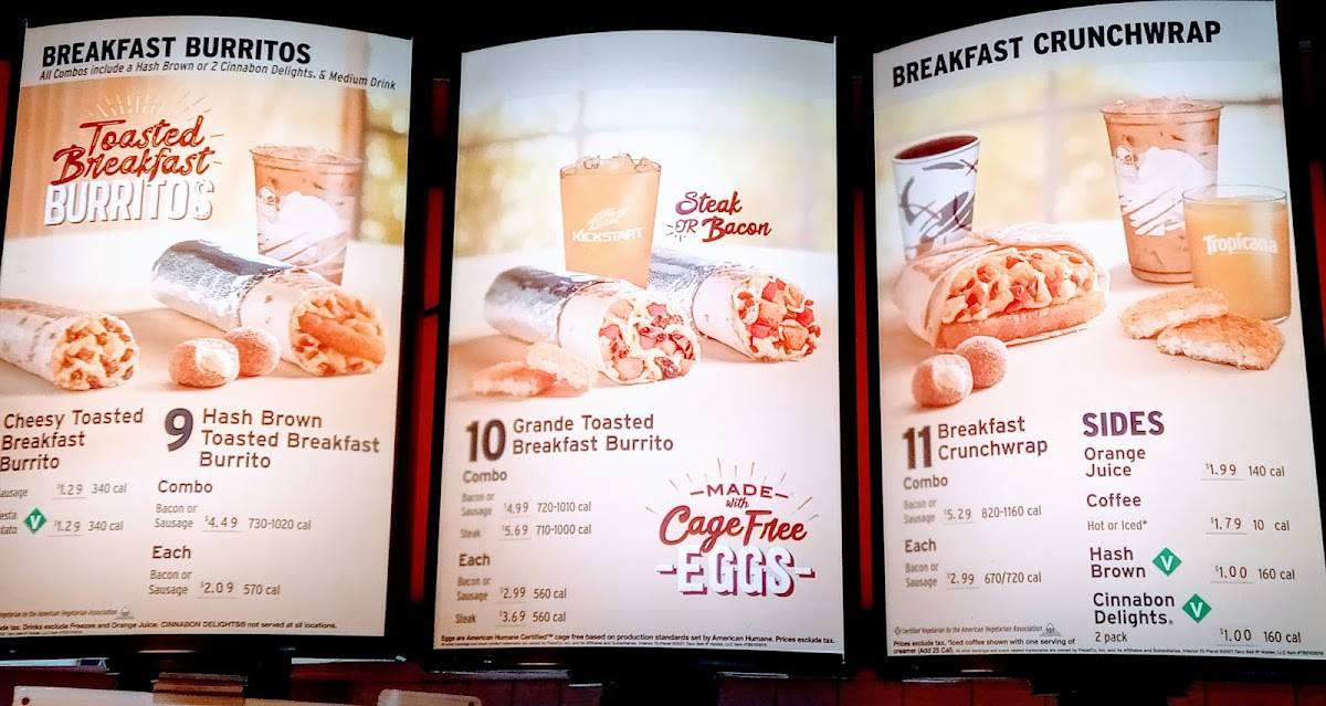 Taco Bell меню