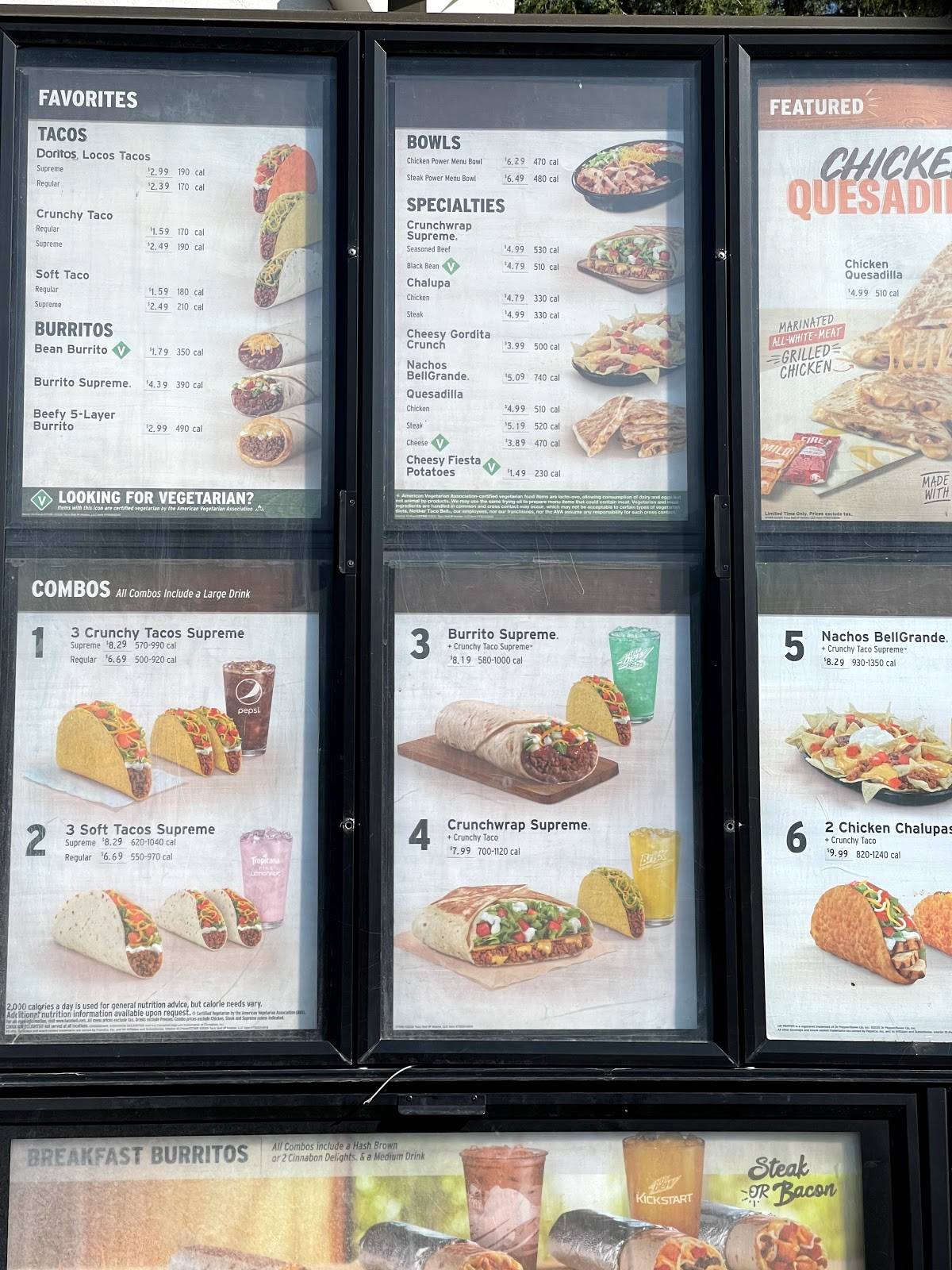 Taco Bell меню