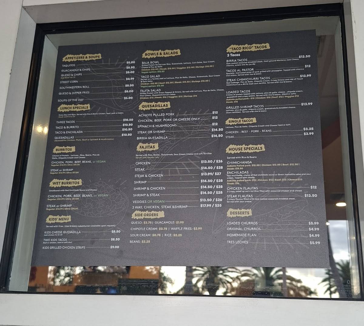 Taco Rico West Kendall меню