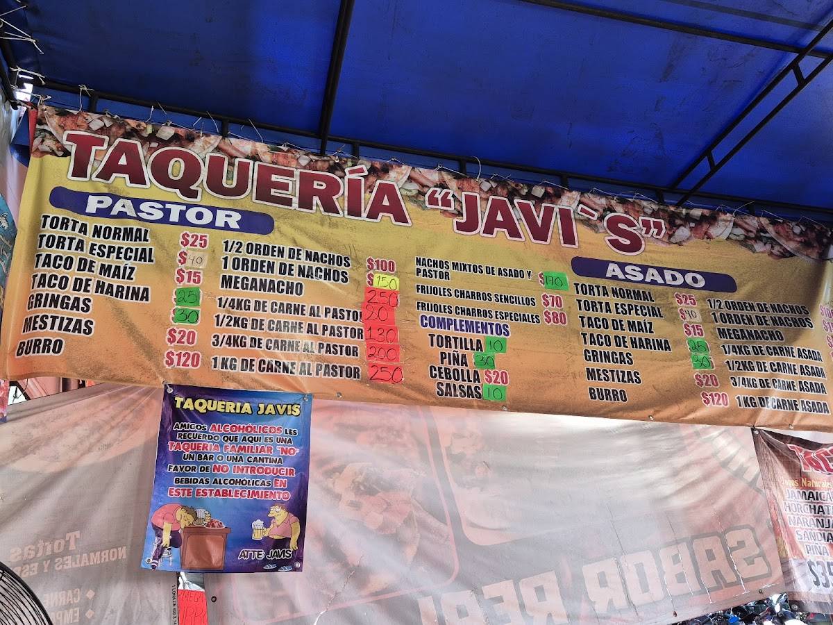 Tacos “Javis” меню