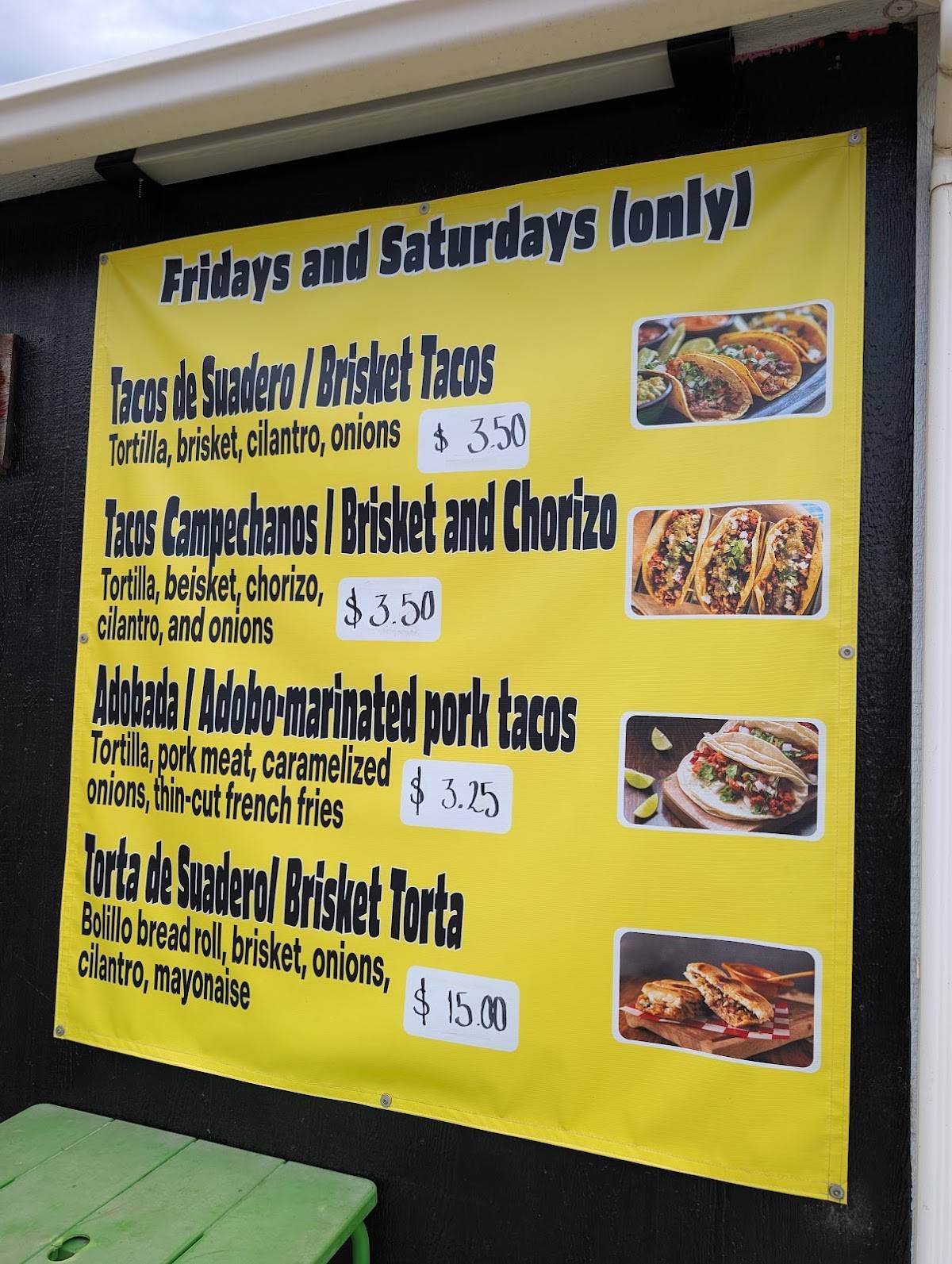 Tacos and Roses меню