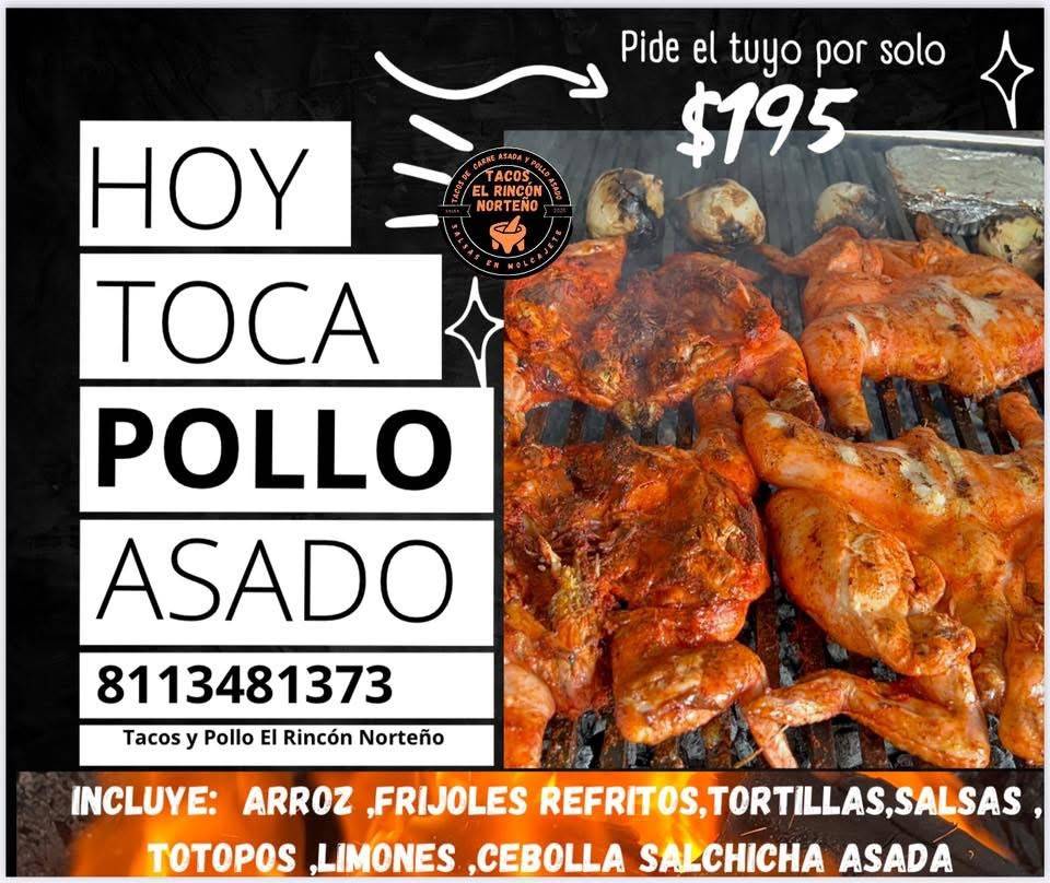 Tacos y Pollo El Rincón Norteño меню