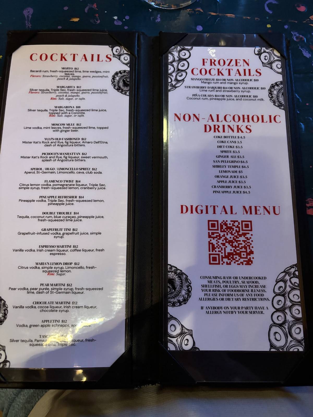Tasca Restaurant меню