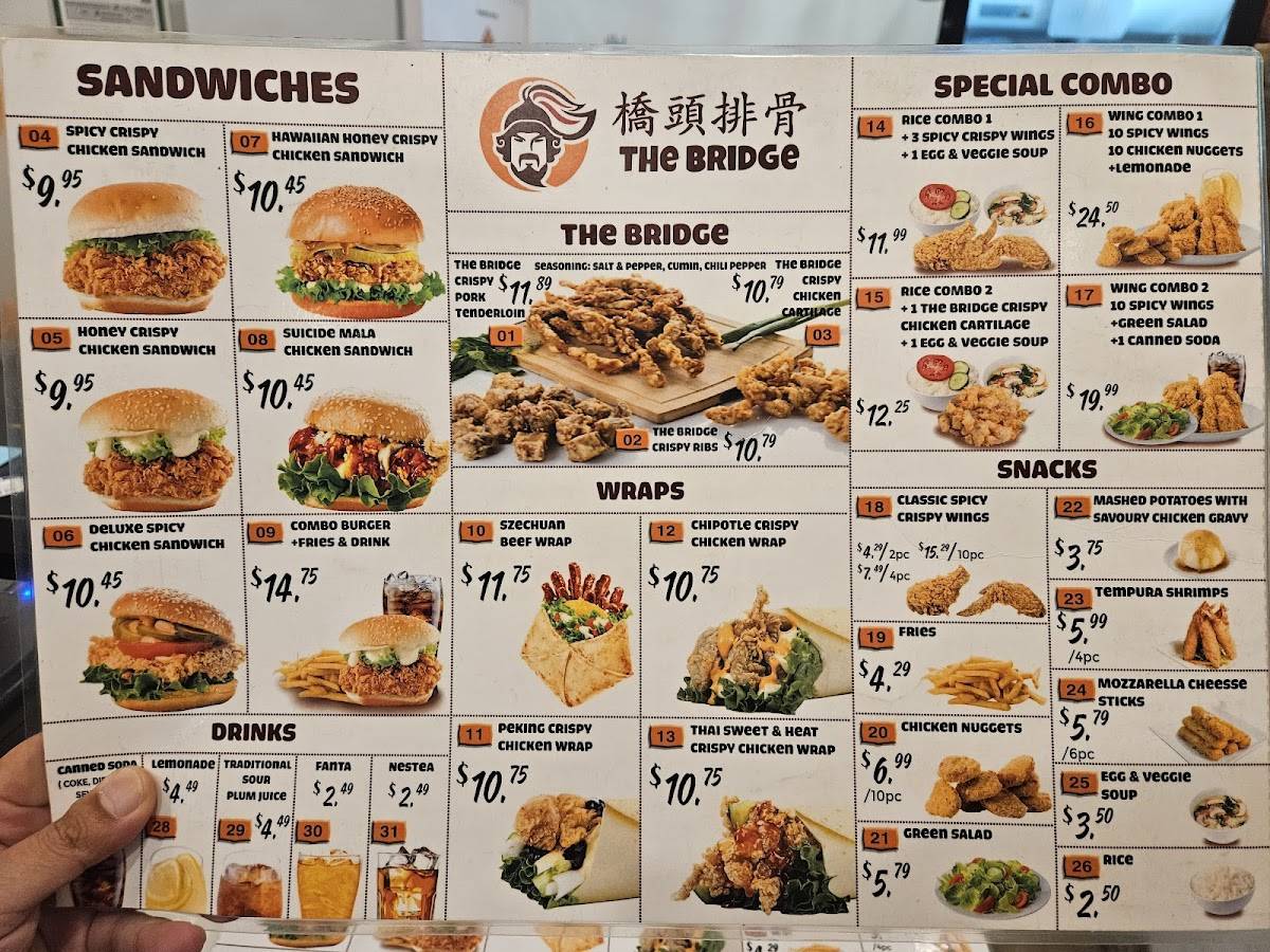 The Bridge Ribs 桥头排骨 - Burger, fried short Ribs, fried Pork, Chicken wings and more... меню