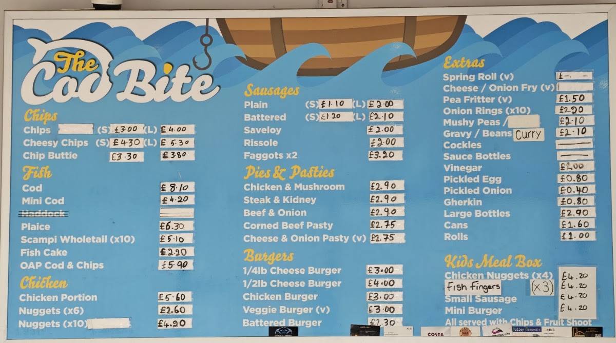 The Cod Bite меню