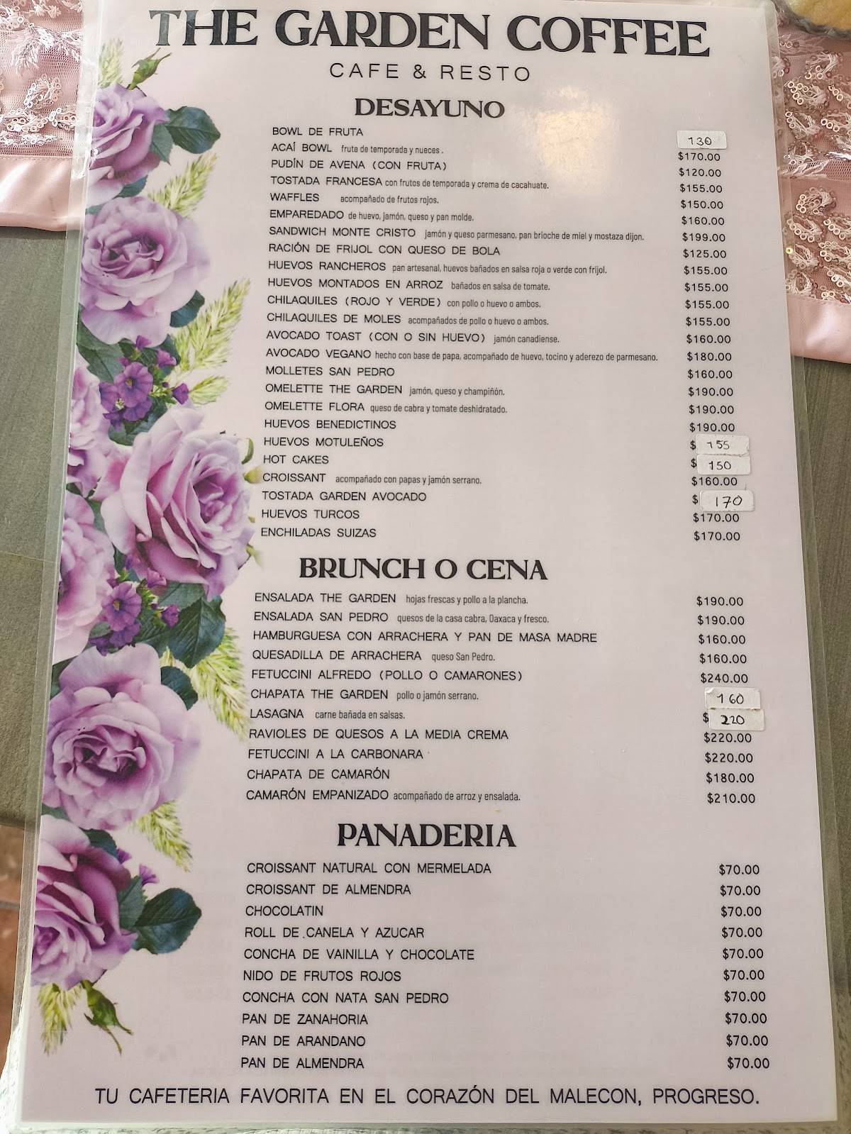 The Garden Coffee меню