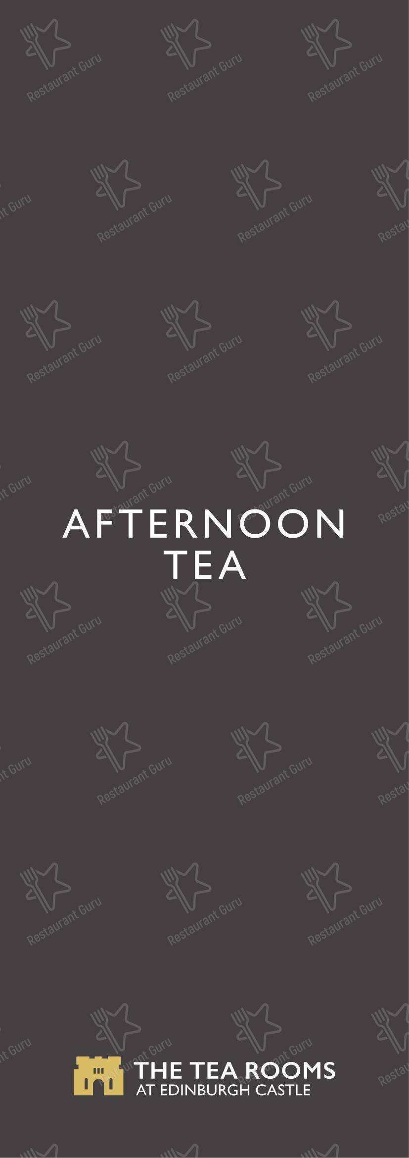 Меню кафе The Tea Rooms At Edinburgh Castle - Меню